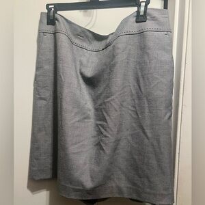 LOFT Black & White Tweed Skirt